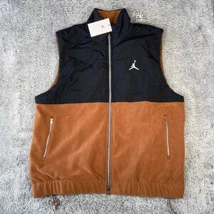 Air Jordan Essentials Winter Vest Size Medium Men Black Brown FD8628-281